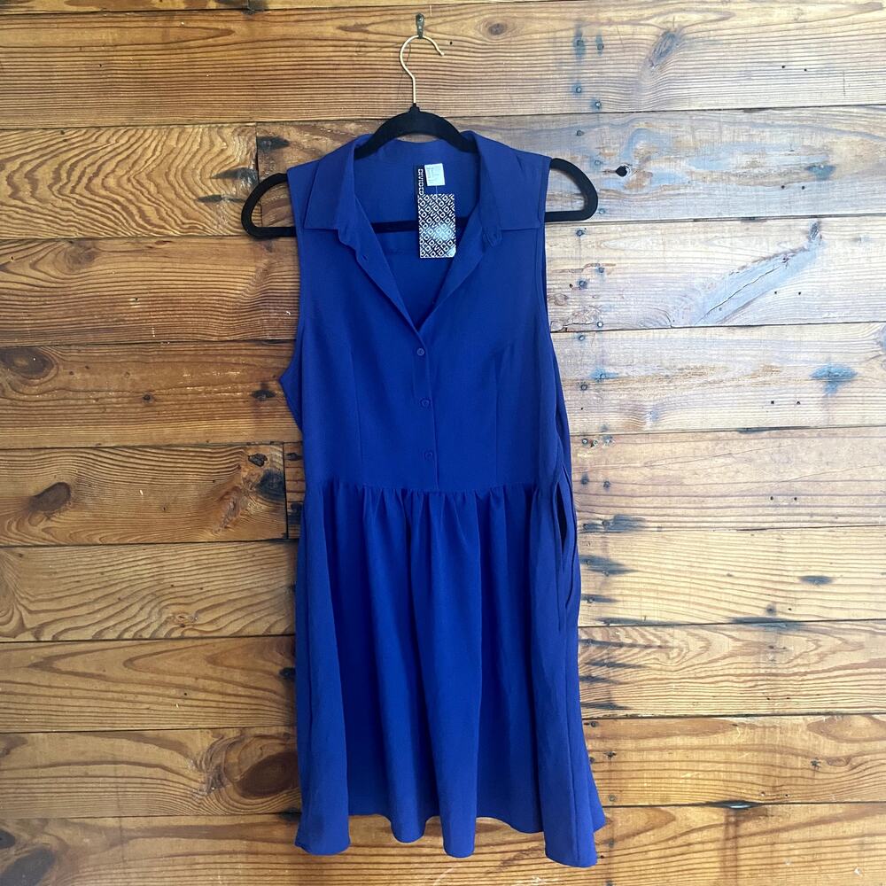 H&M Divided collared skater dress size 8 NWT